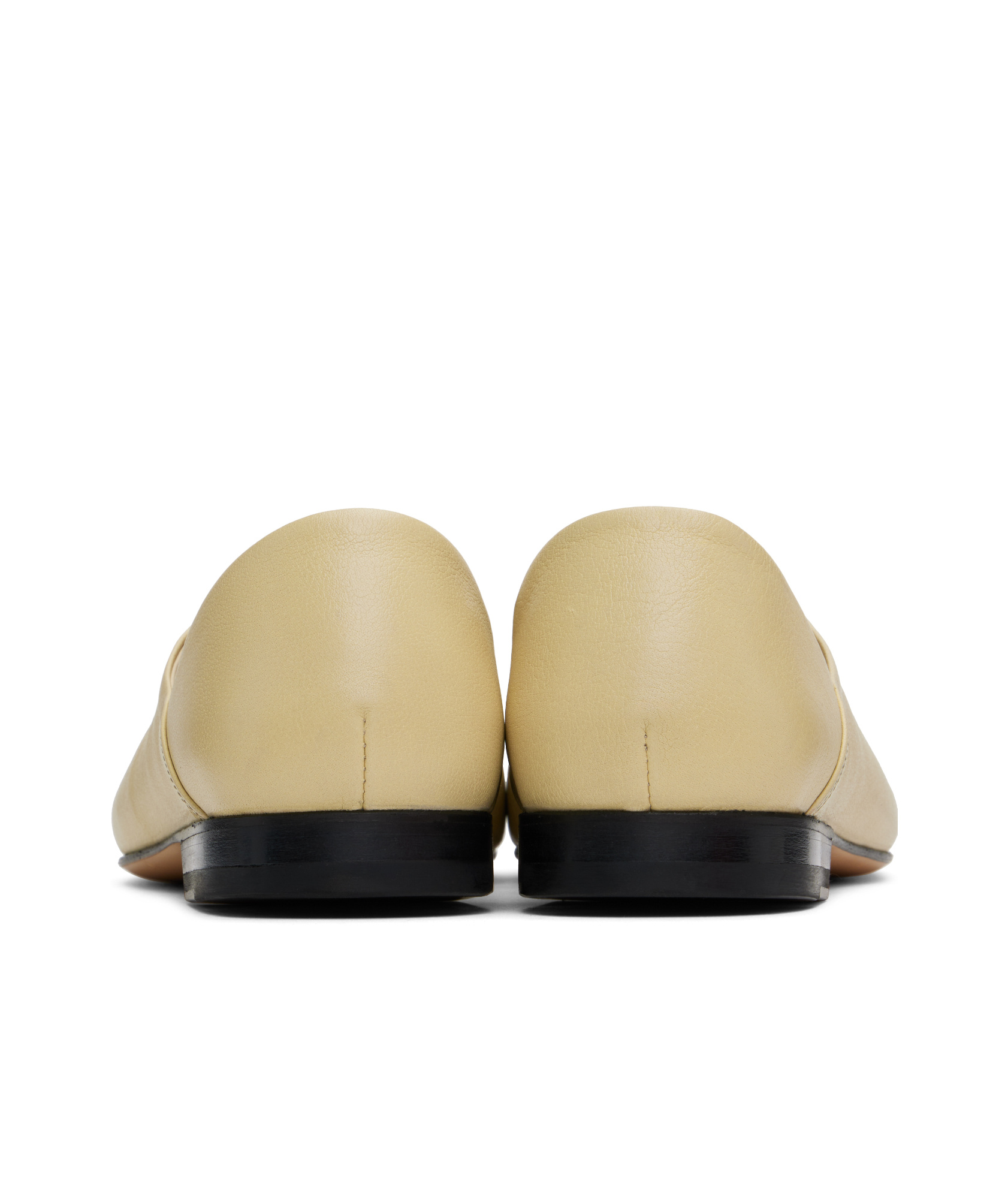 Shop Lemaire Leather Loafers In Nude