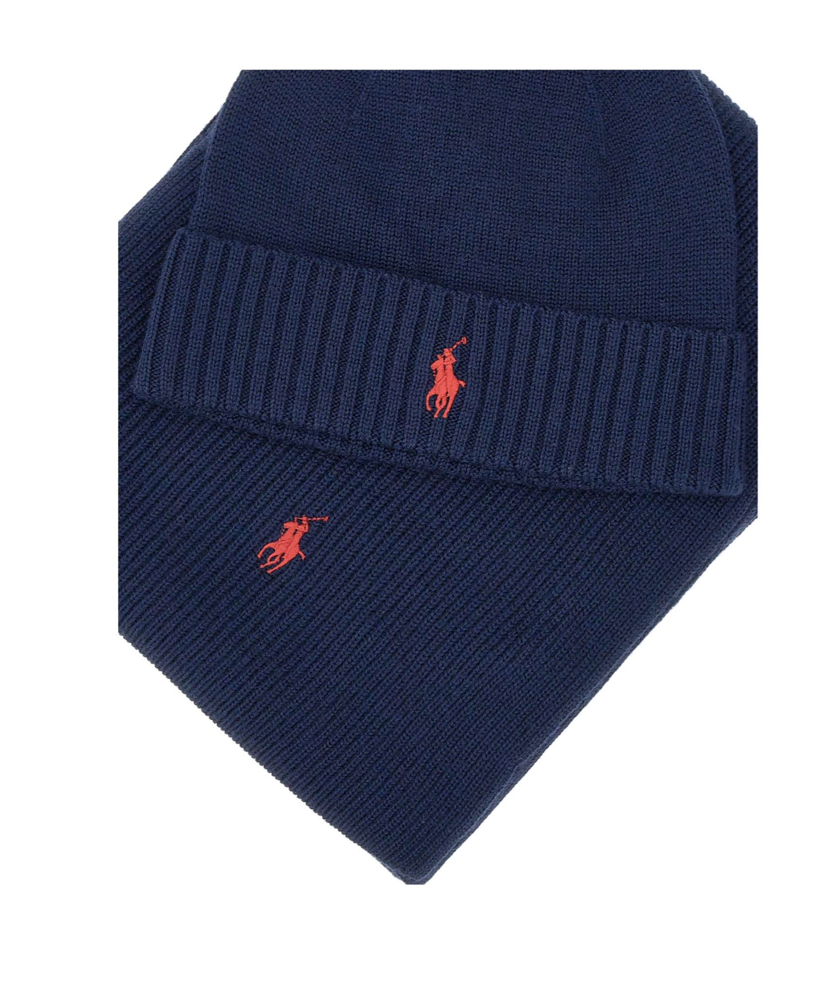 POLO RALPH LAUREN POLO RALPH LAUREN PONY-MOTIF SCARF AND BEANIE SET