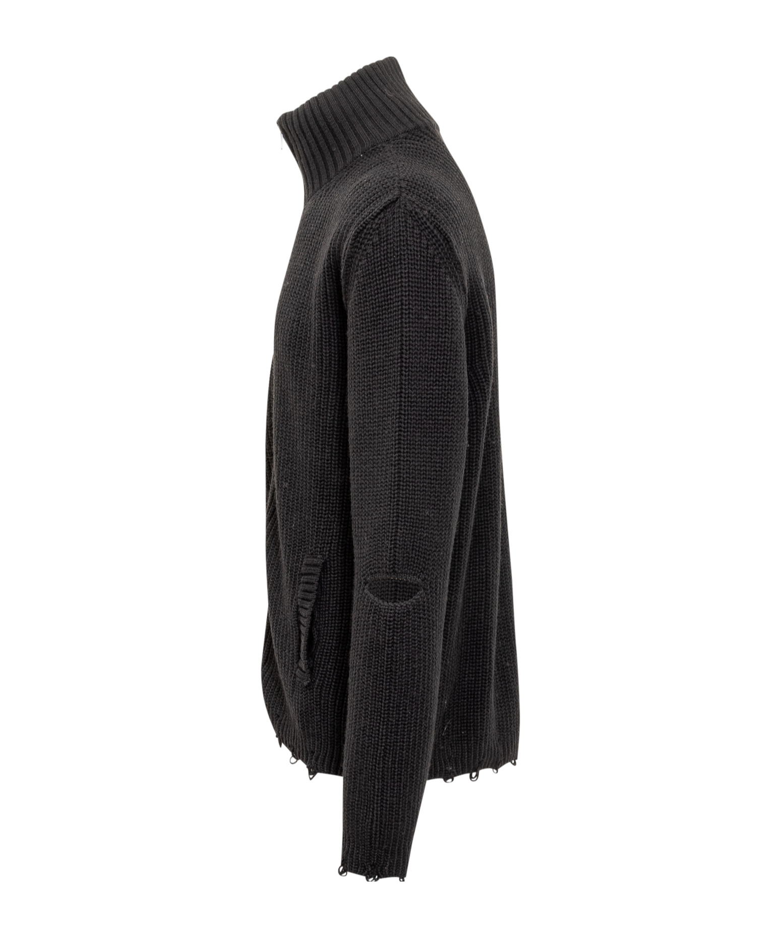 A Paper Kid Knitted Cardigan In Black