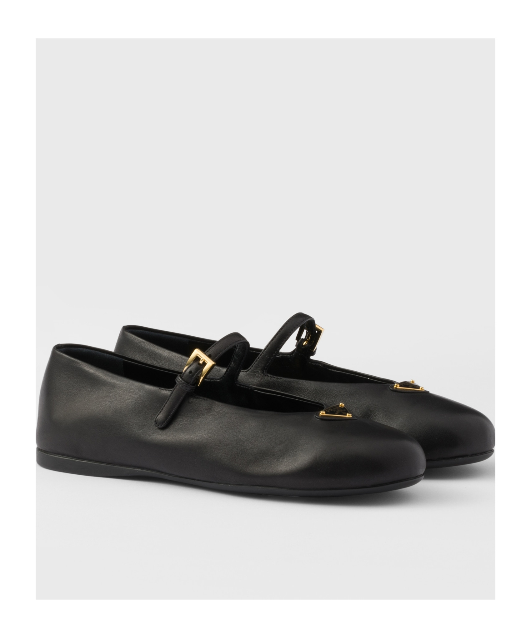 Prada Women Nappa Leather Ballerinas In Black