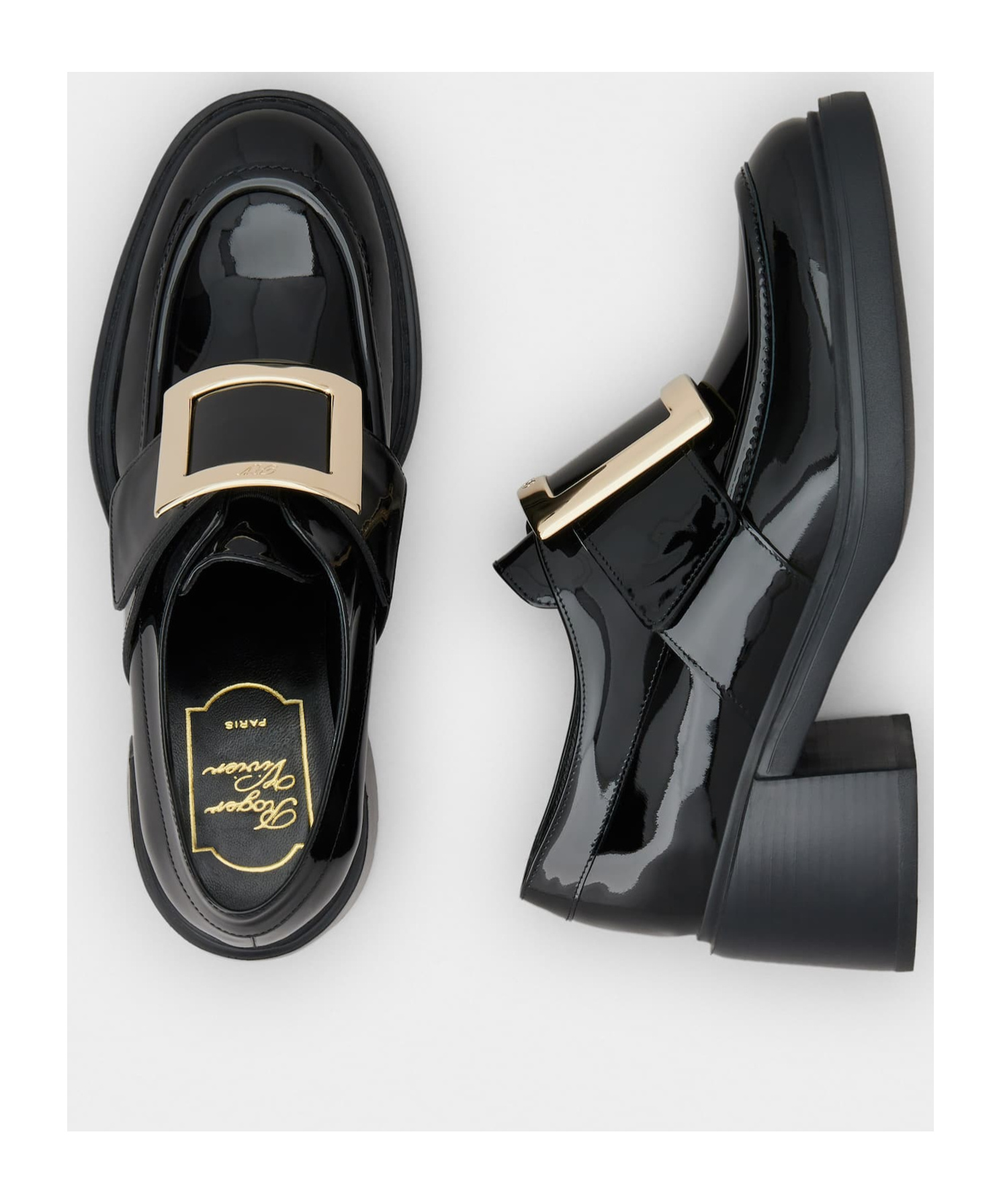 Shop Roger Vivier Viv Rangers High Heels In Black