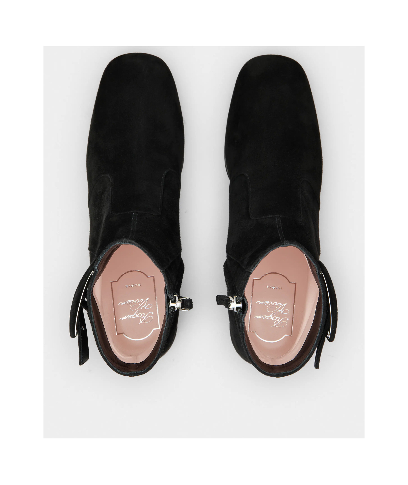 Roger Vivier Trs Vivier Suede Ankle Boots In Black