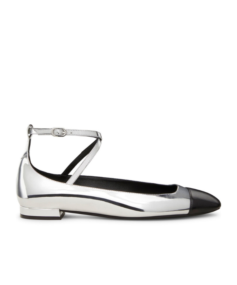 Stuart Weitzman Leather Ballerina Shoes In White