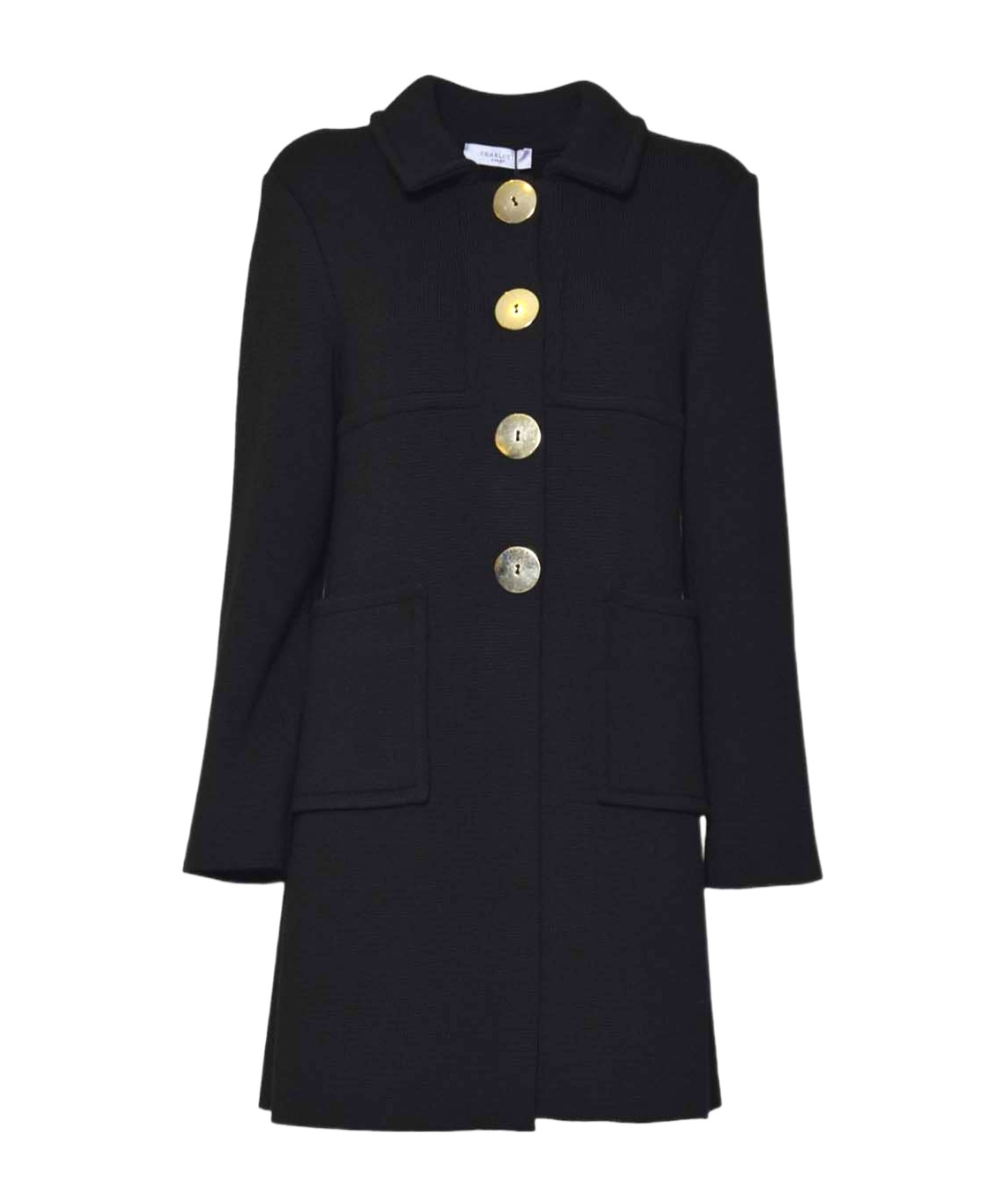 Charlotte Olympia Long-sleeved Coat In Black