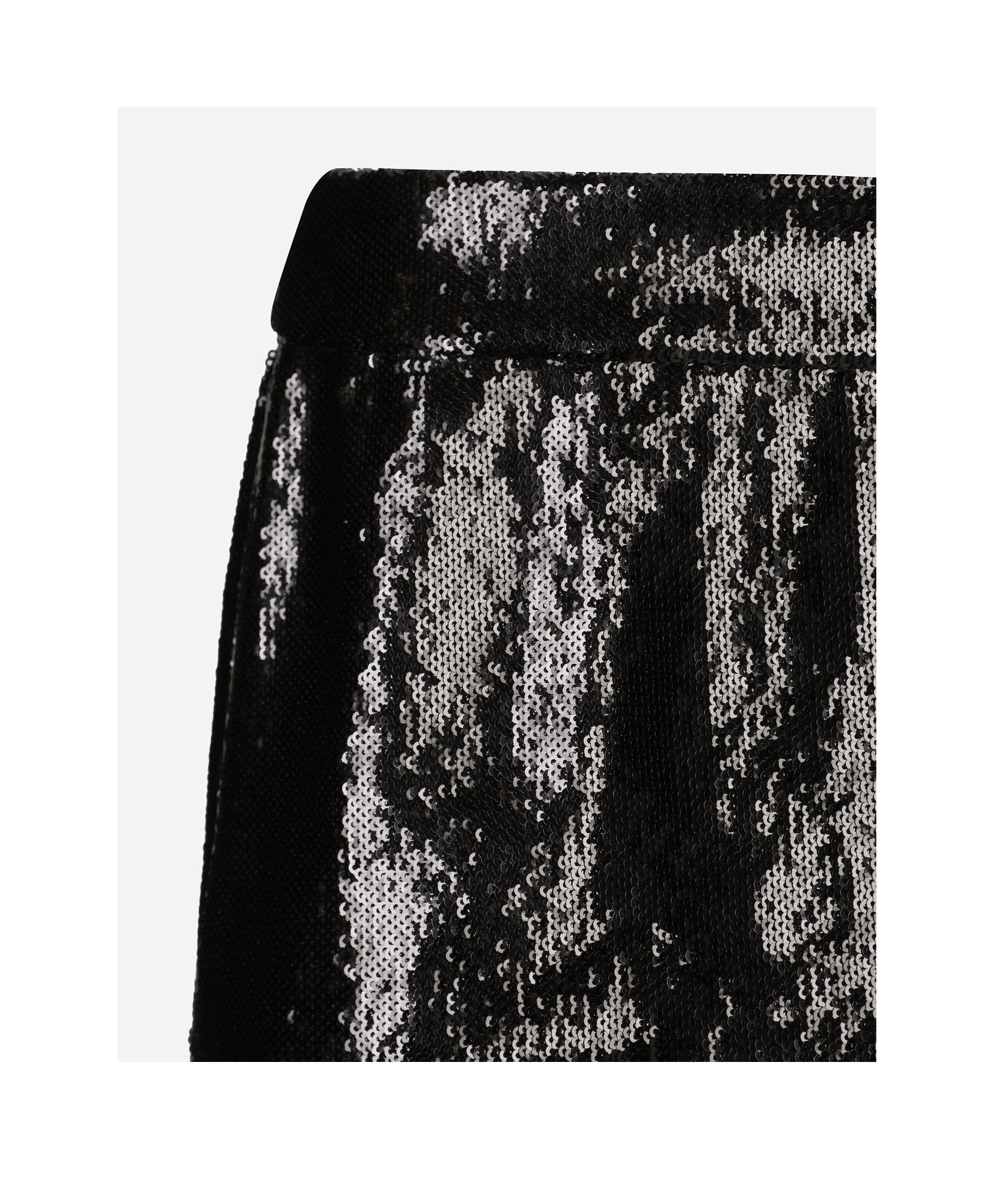 Dolce & Gabbana Sequined Low-rise Miniskirt In Black