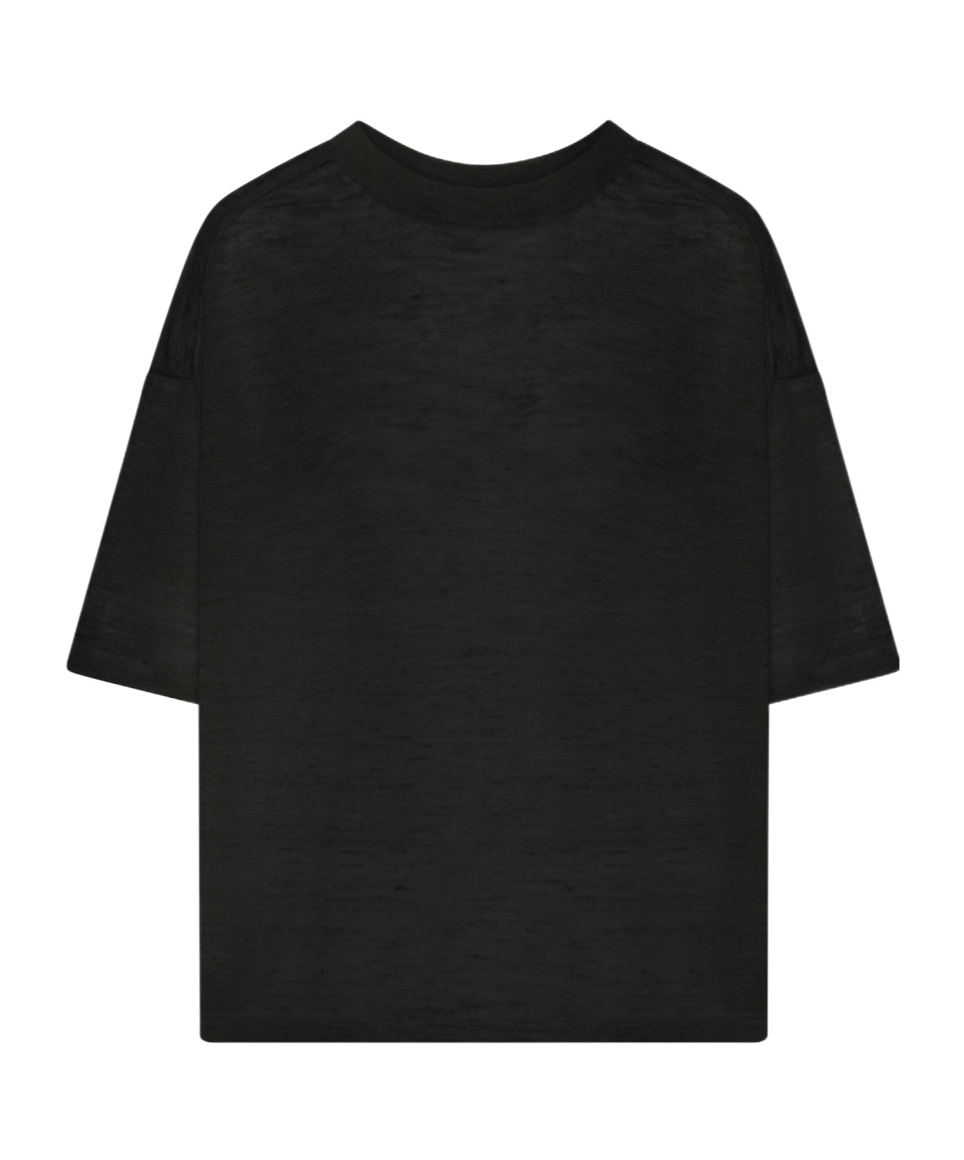 Roberto Collina Round Neck Short Sleeve T-shirt In Black