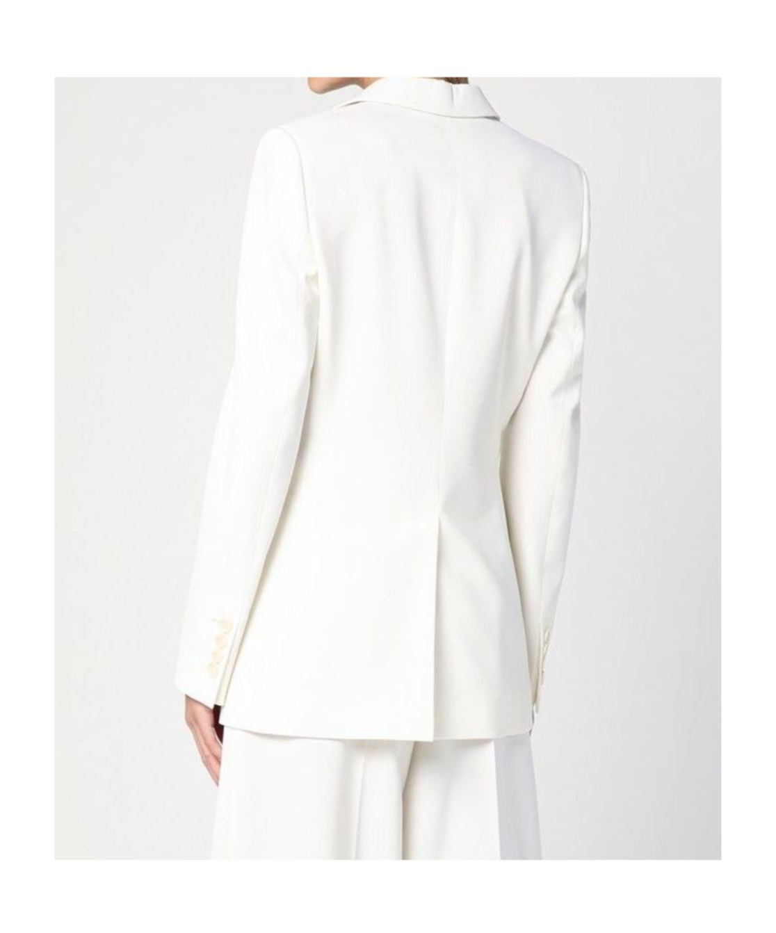 Stella Mccartney Single-breasted Wool Blazer In White
