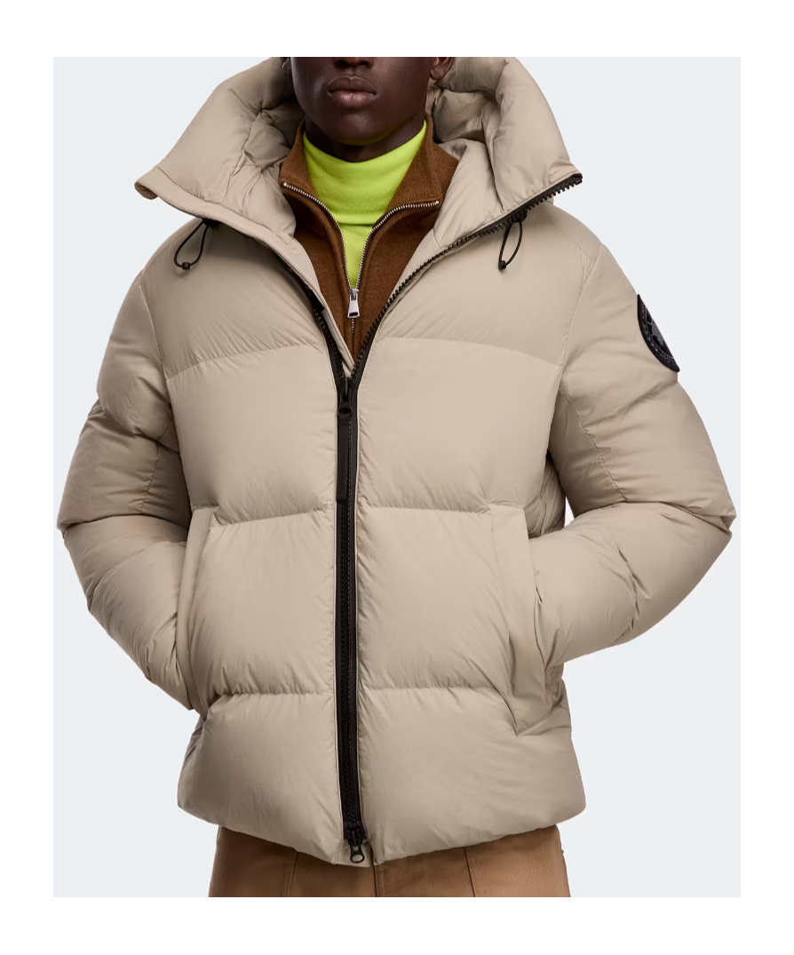 Canada Goose Matte Finish Puffer Jacket With High Collar In Gray