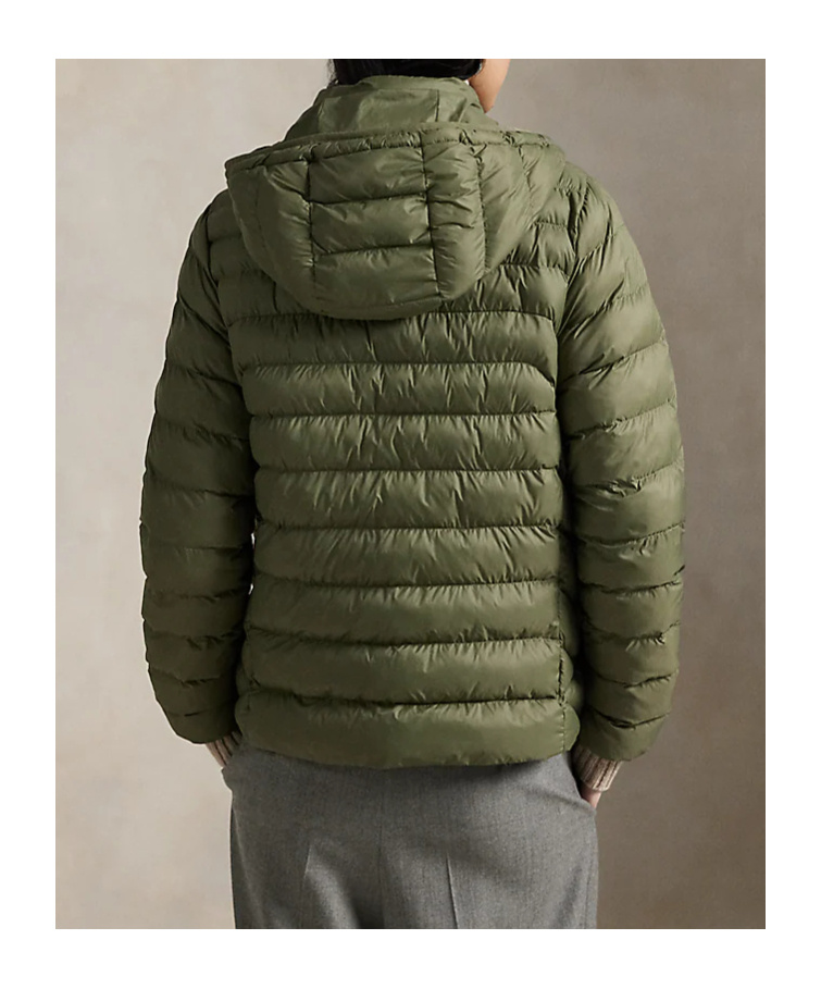 Ralph Lauren Hooded Puffer Jacket In Green