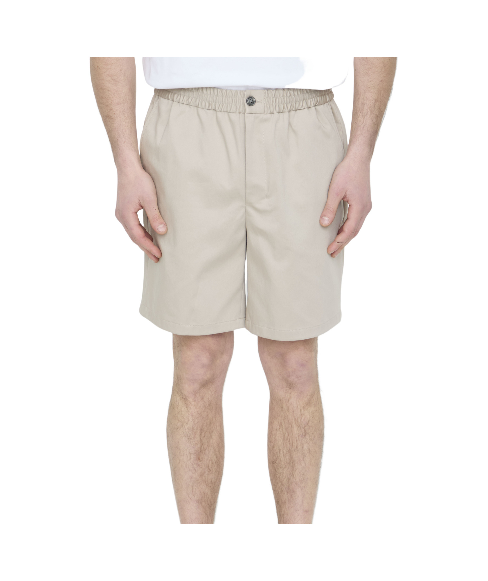 Shop Ami Alexandre Mattiussi Ami Paris Regular Fit Chino Shorts In White