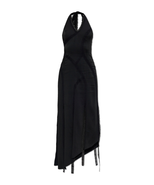 Avavav Lace-detailing Midi Dress In Black