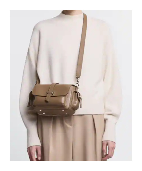 Hogan Flap Small Leather Crossbody Bag In Brown