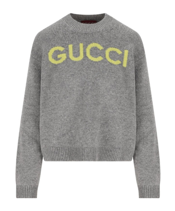Gucci Long-sleeved Sweater In Gray