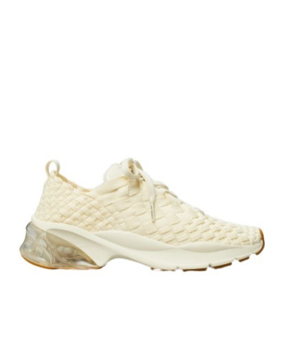 Tory Burch Good Luck Woven Trainer Sneakers In Nude