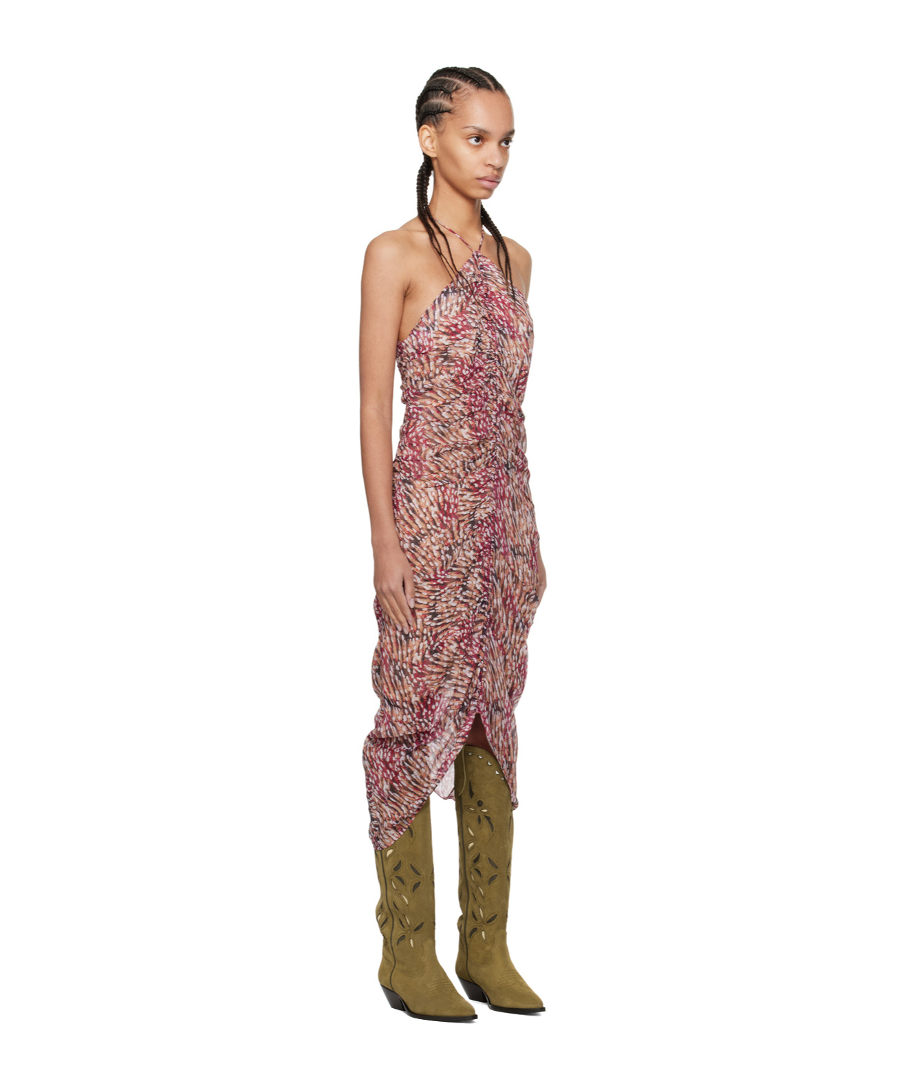 Isabel Marant Étoile Marant Étoile Woman Midi Dress Burgundy Size 4 Viscose In Pink