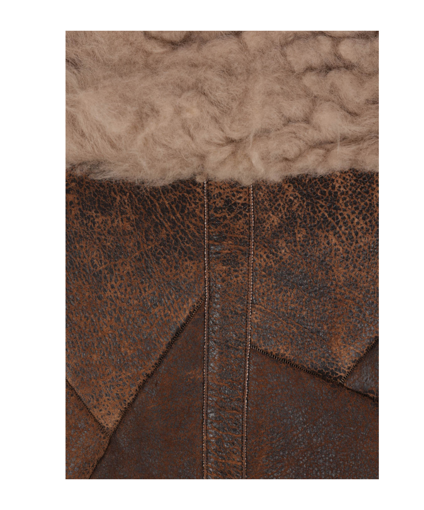 Ann Demeulemeester Long Sleeve Jacket In Brown