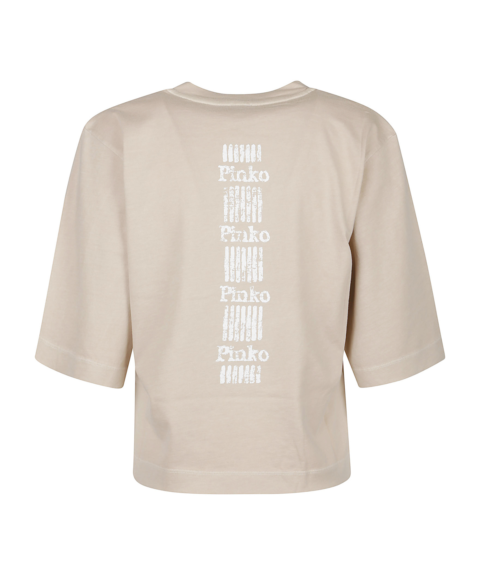Shop Pinko Love-print T-shirt In Nude