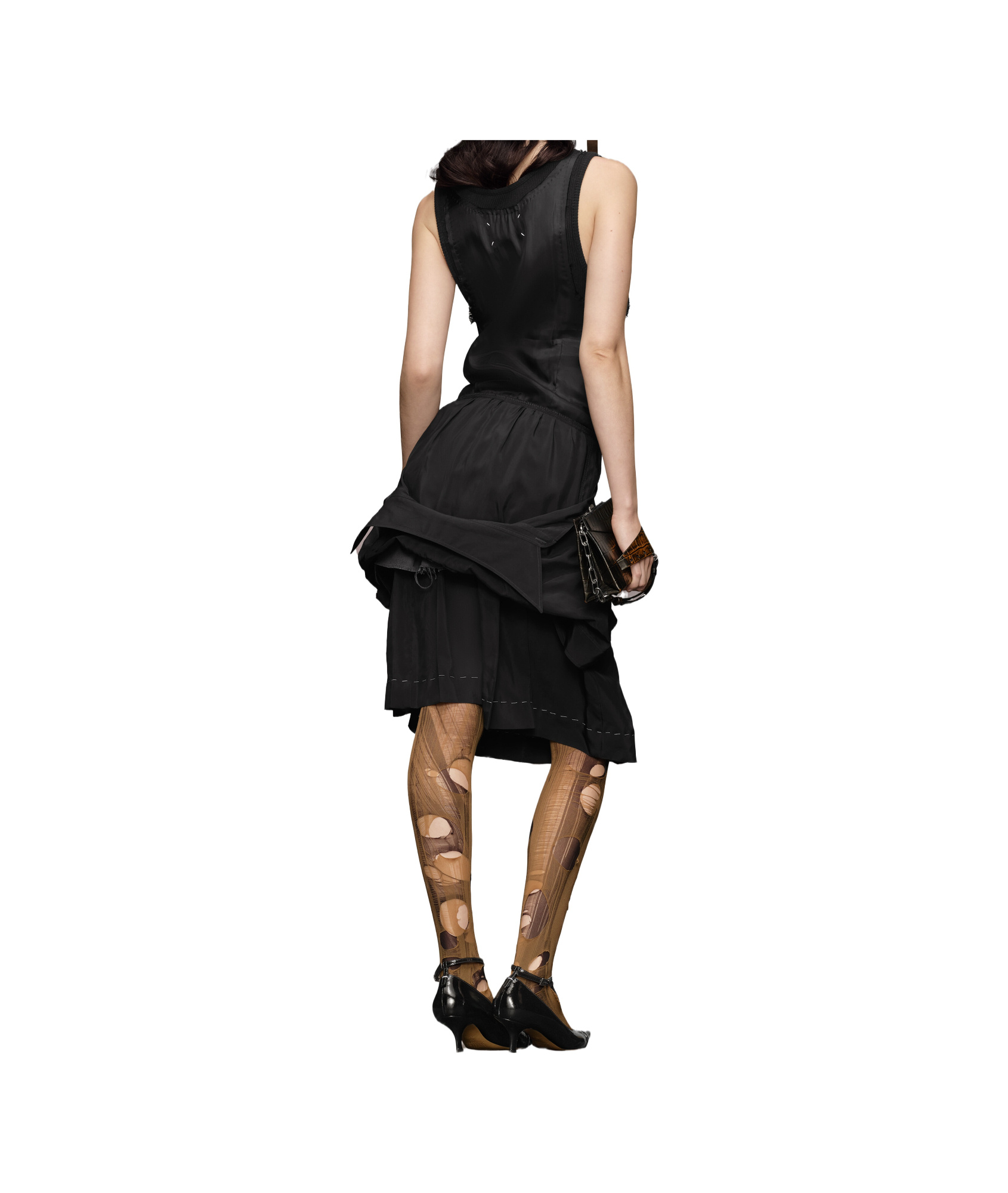 Maison Margiela Anonymity Of The Lining Dress Woman Grey Wash In Black