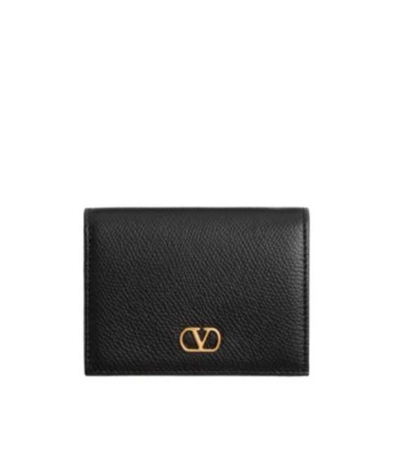 Valentino Womens Vlogo Signature Leather Wallet Nero In Black