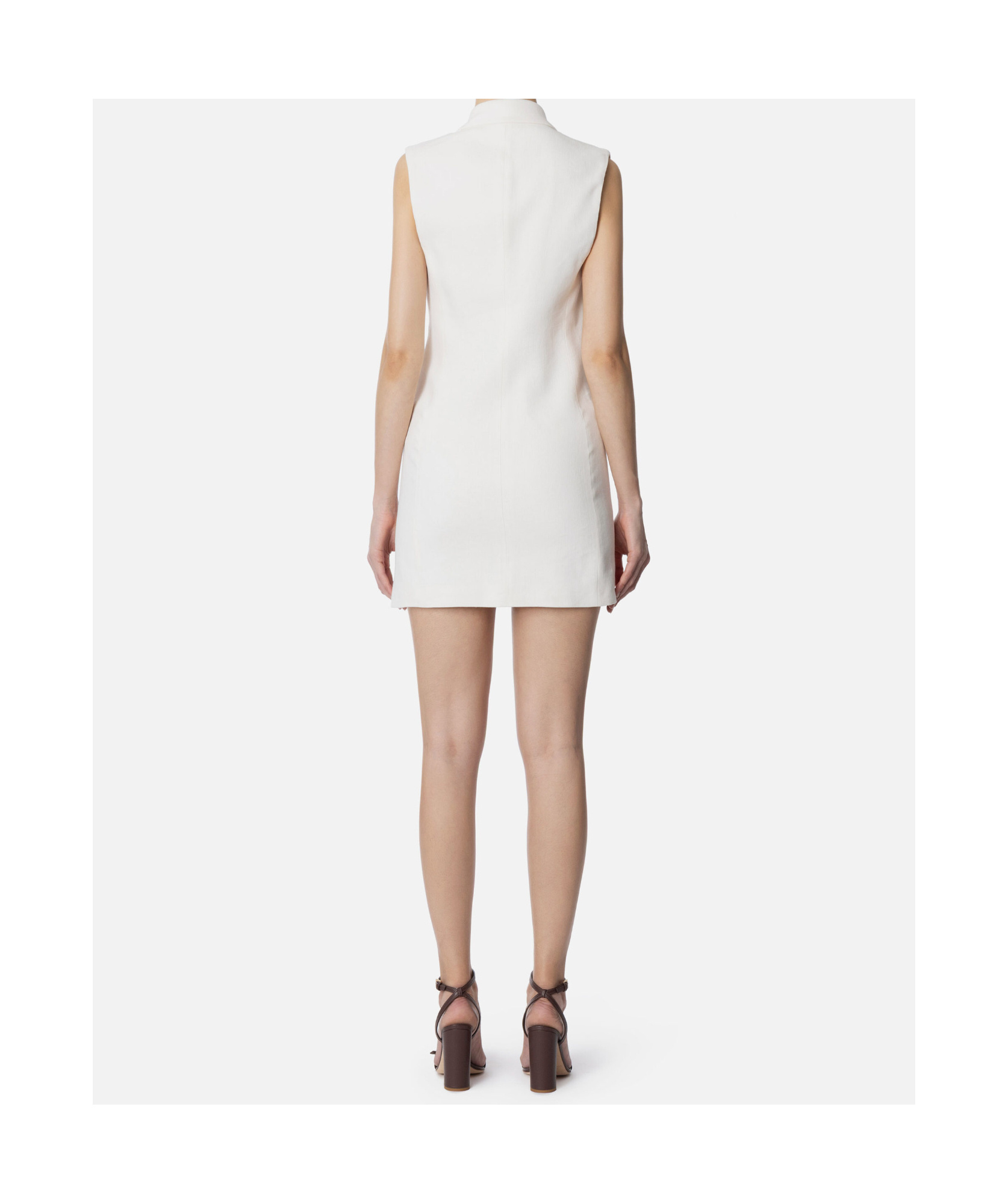 ELISABETTA FRANCHI SLEEVELESS BLAZER DRESS