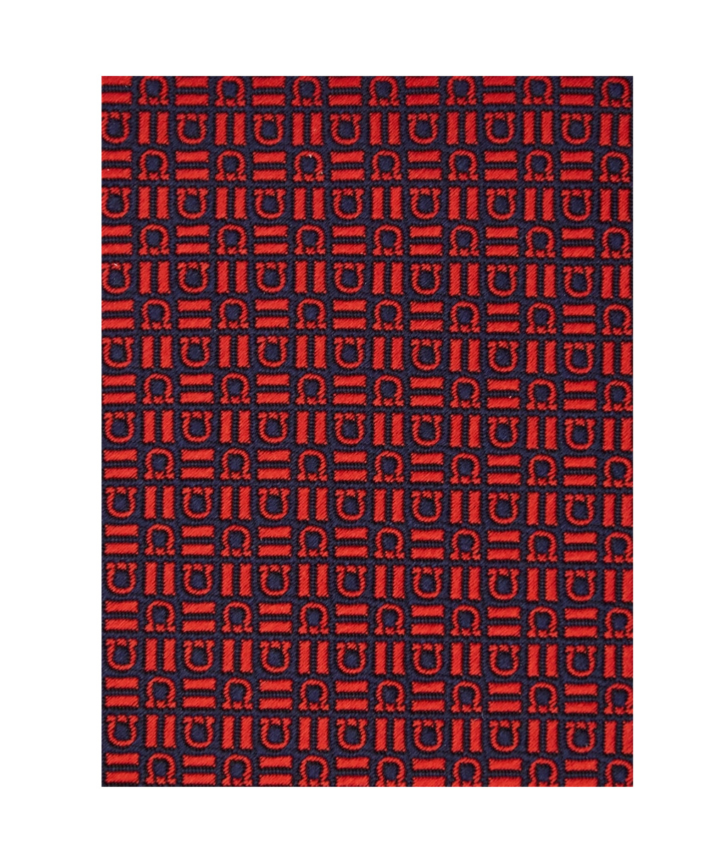 Ferragamo Gancini Motif Jacquard Tie
