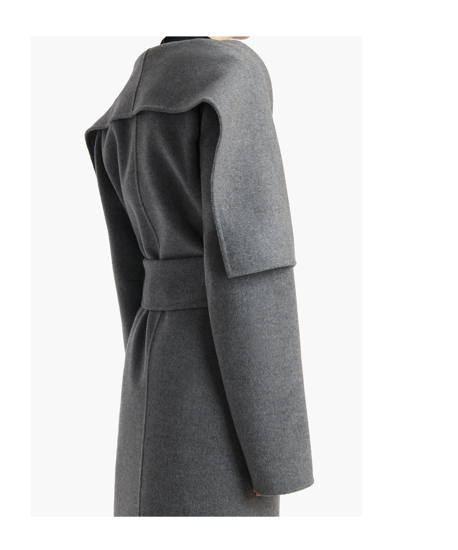 Khaite Levitt Cashmere Wrap Coat In Gray