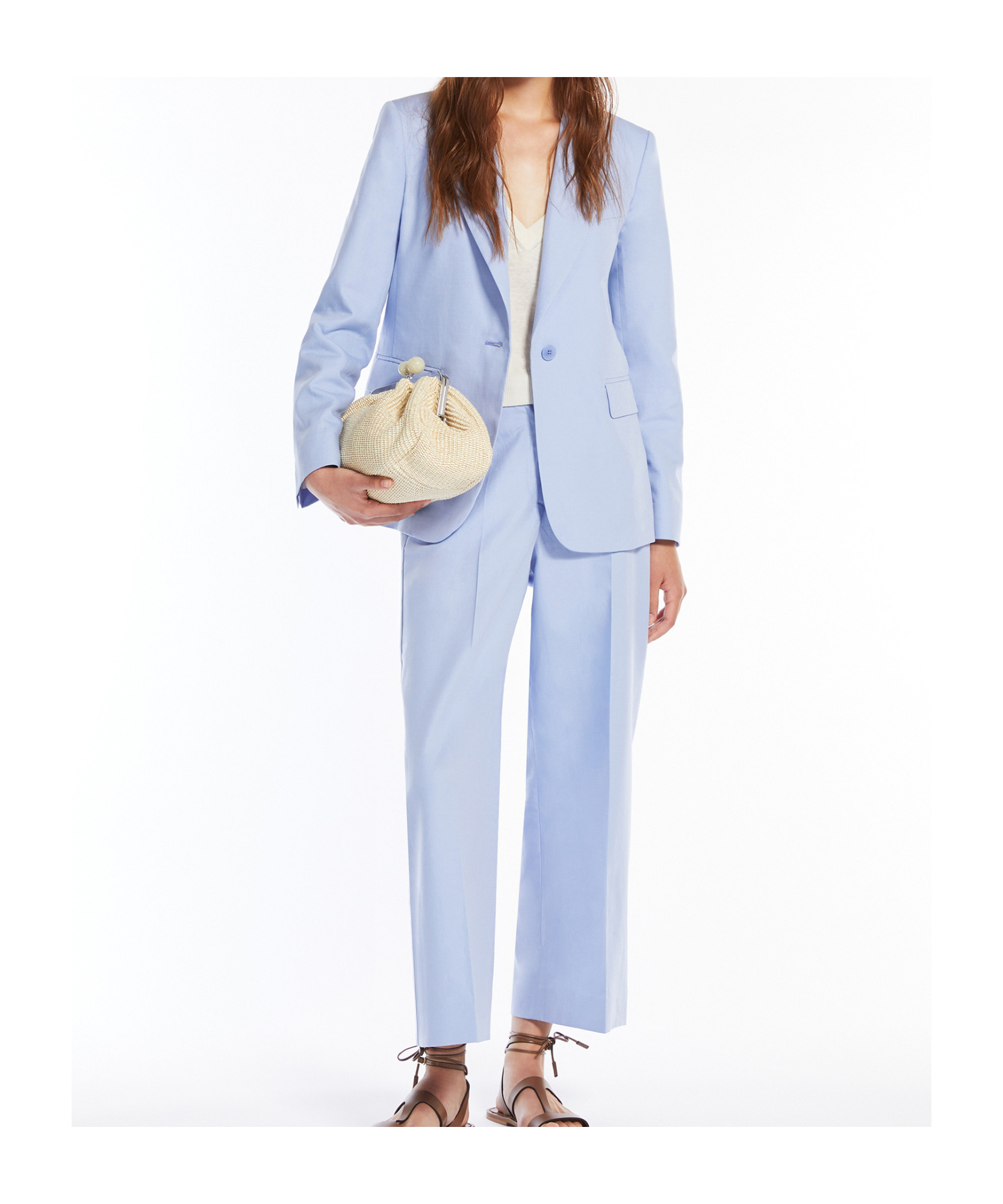 Weekend Max Mara Belt-loop Casual Pants In Blue