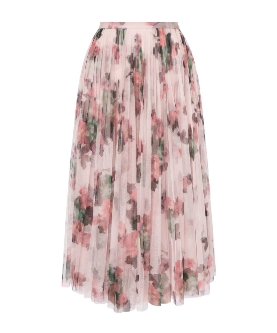 Philosophy Di Lorenzo Serafini Skirt Longuette In Tulle With Flower Print In Pink