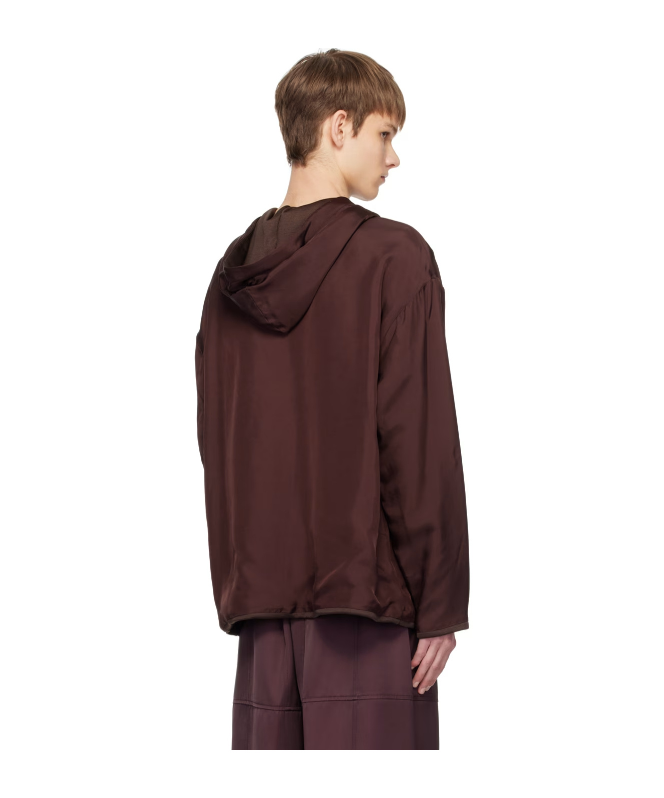 Jil Sander Pull Rope Hooded Sweater In Red