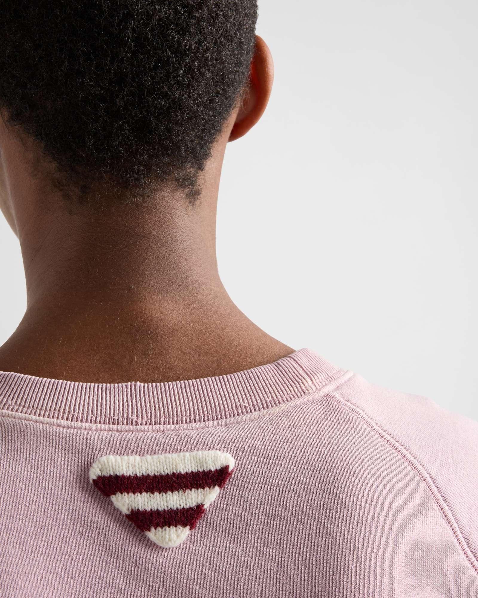 Prada Cotton Crew-neck Sweatshirt In Pink