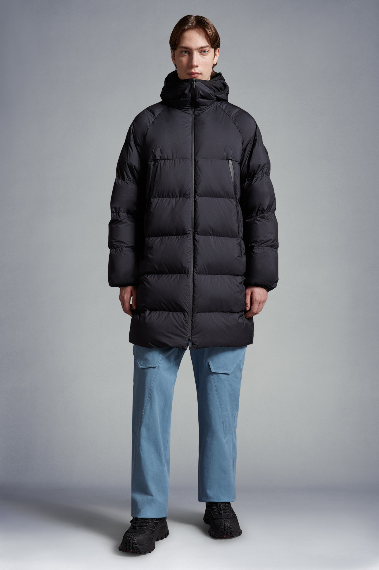 Moncler Exe Padded Coat In Black