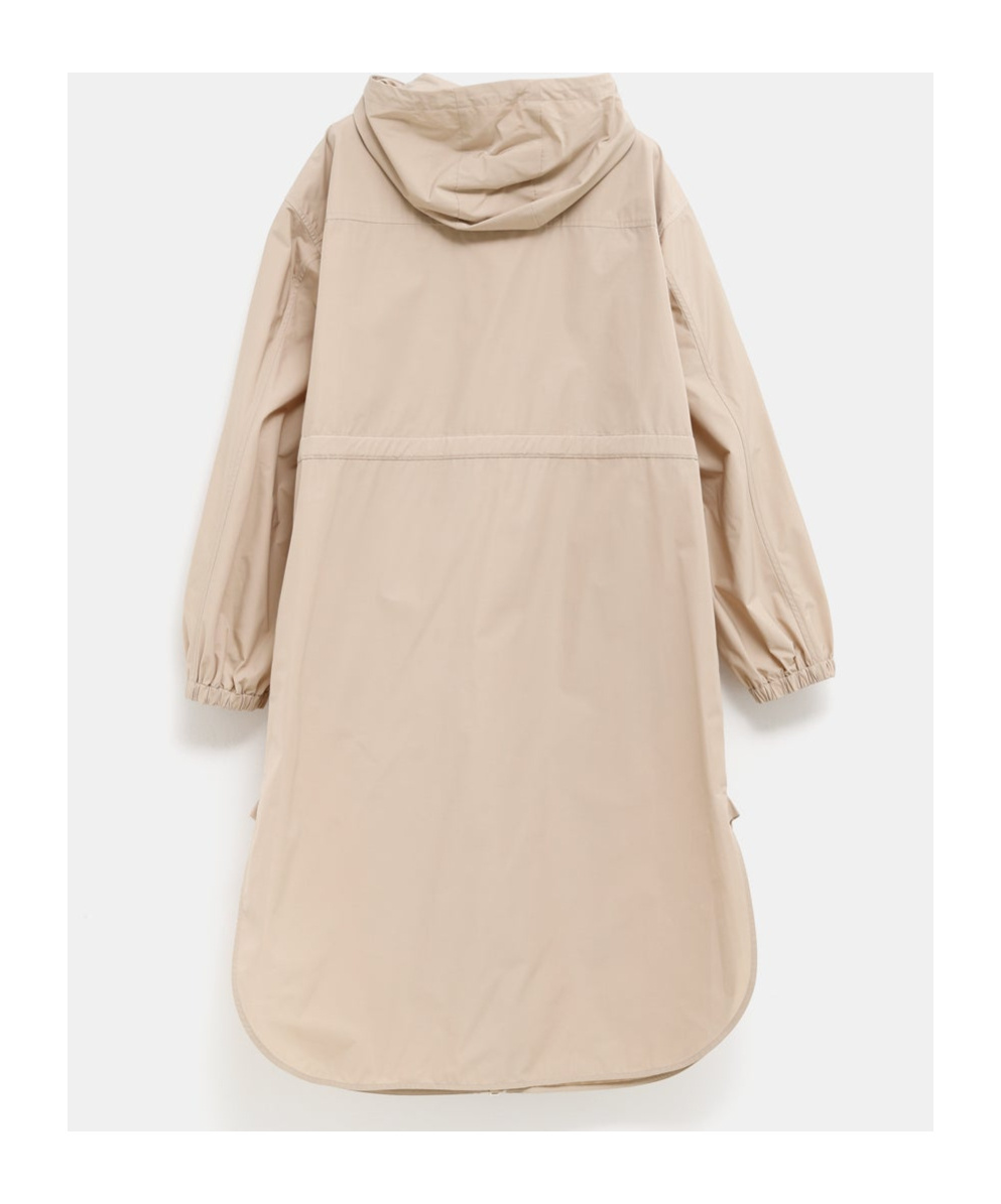 Moncler Hooded Parka In Nude