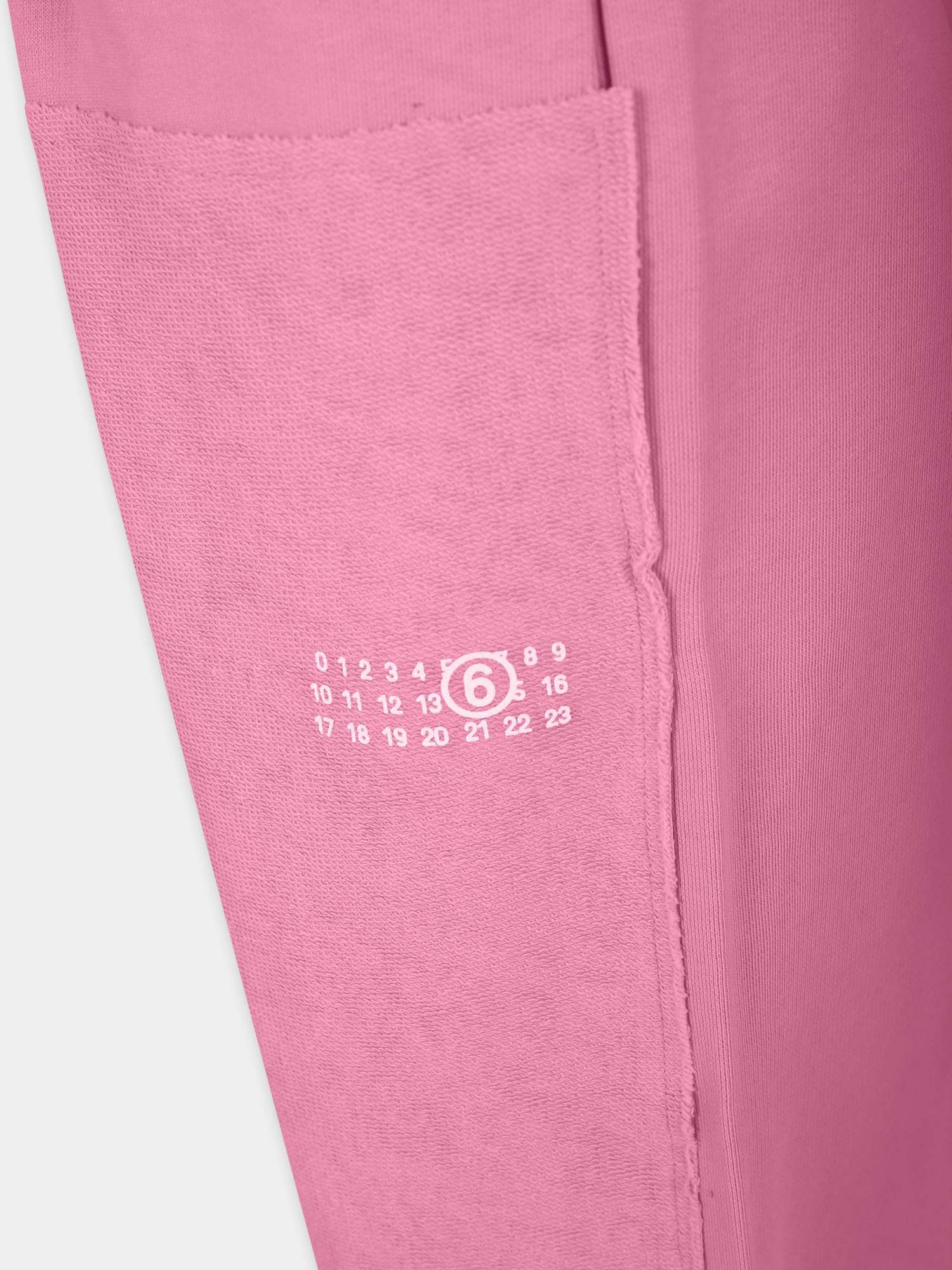 Mm6 Maison Margiela Elastic Waist Sweatpants In Pink