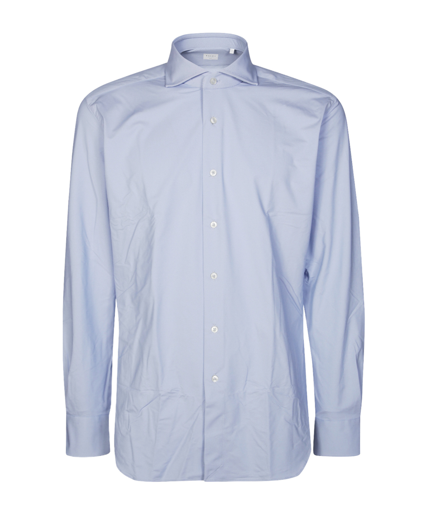 Xacus Stretch Geometric Buttoned Shirt In Blue