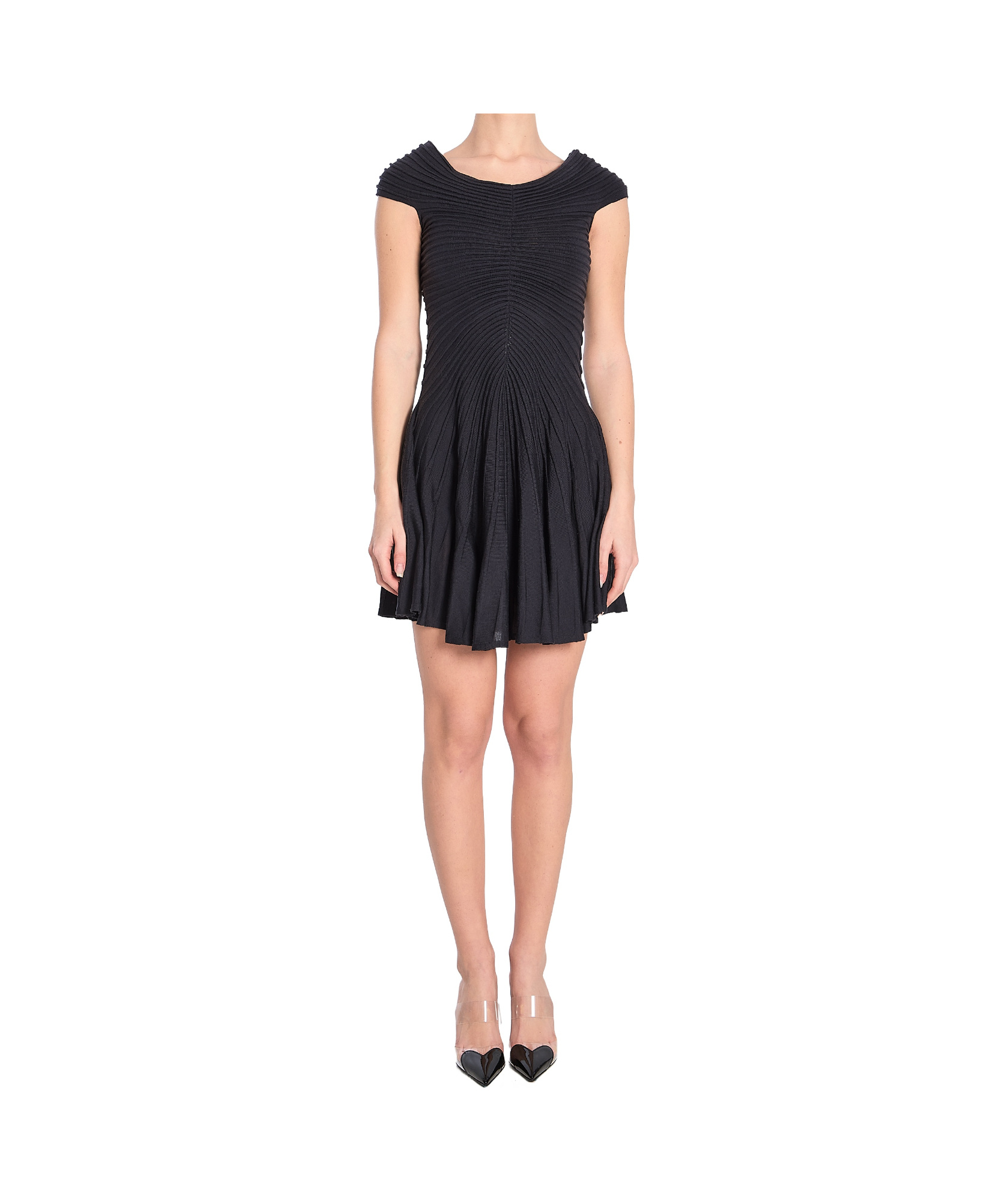 Alaïa Alaia Textured Knit Mini Dress In Black