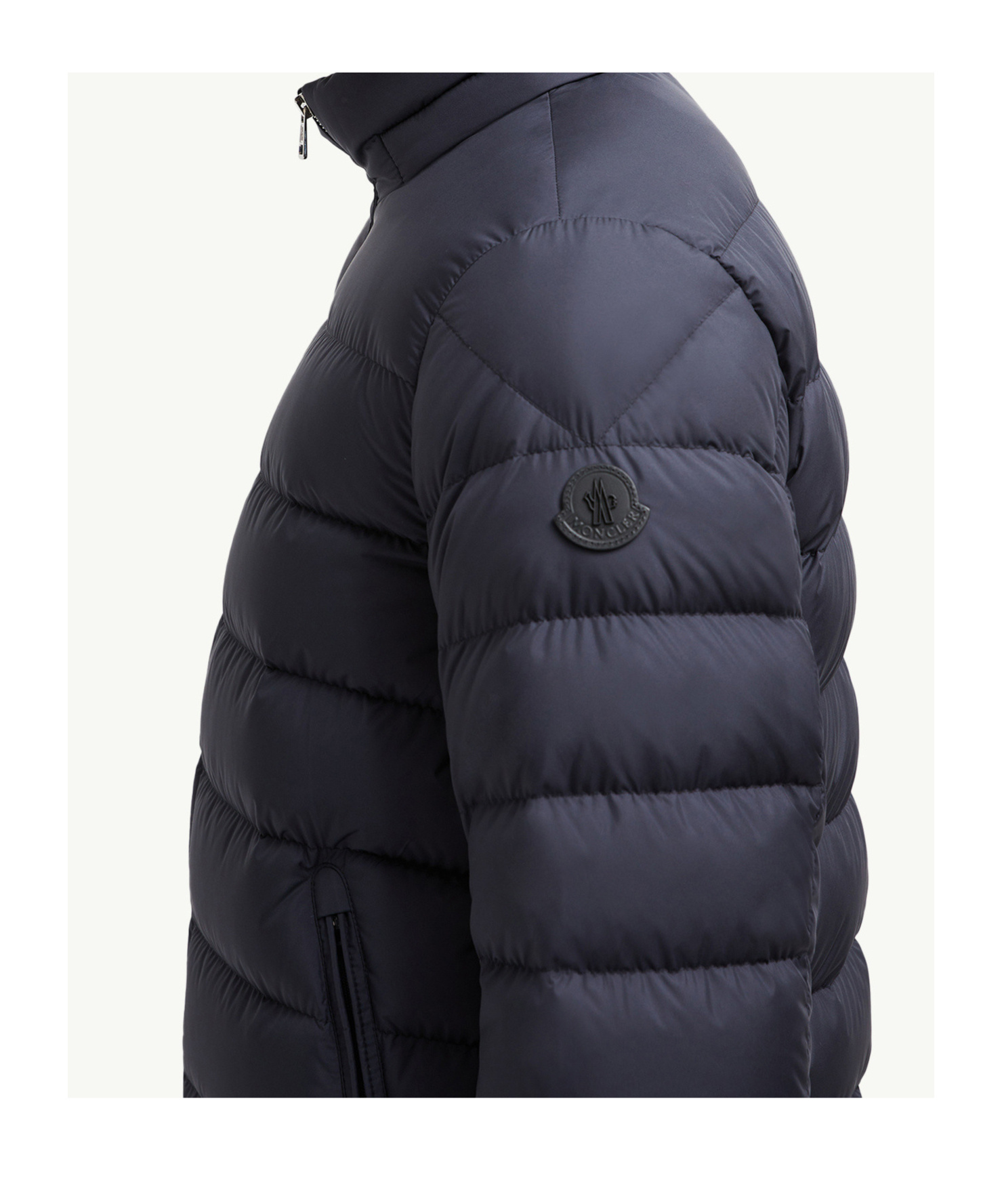 Moncler Montbrocq Hooded Short Down Jacket In Blue