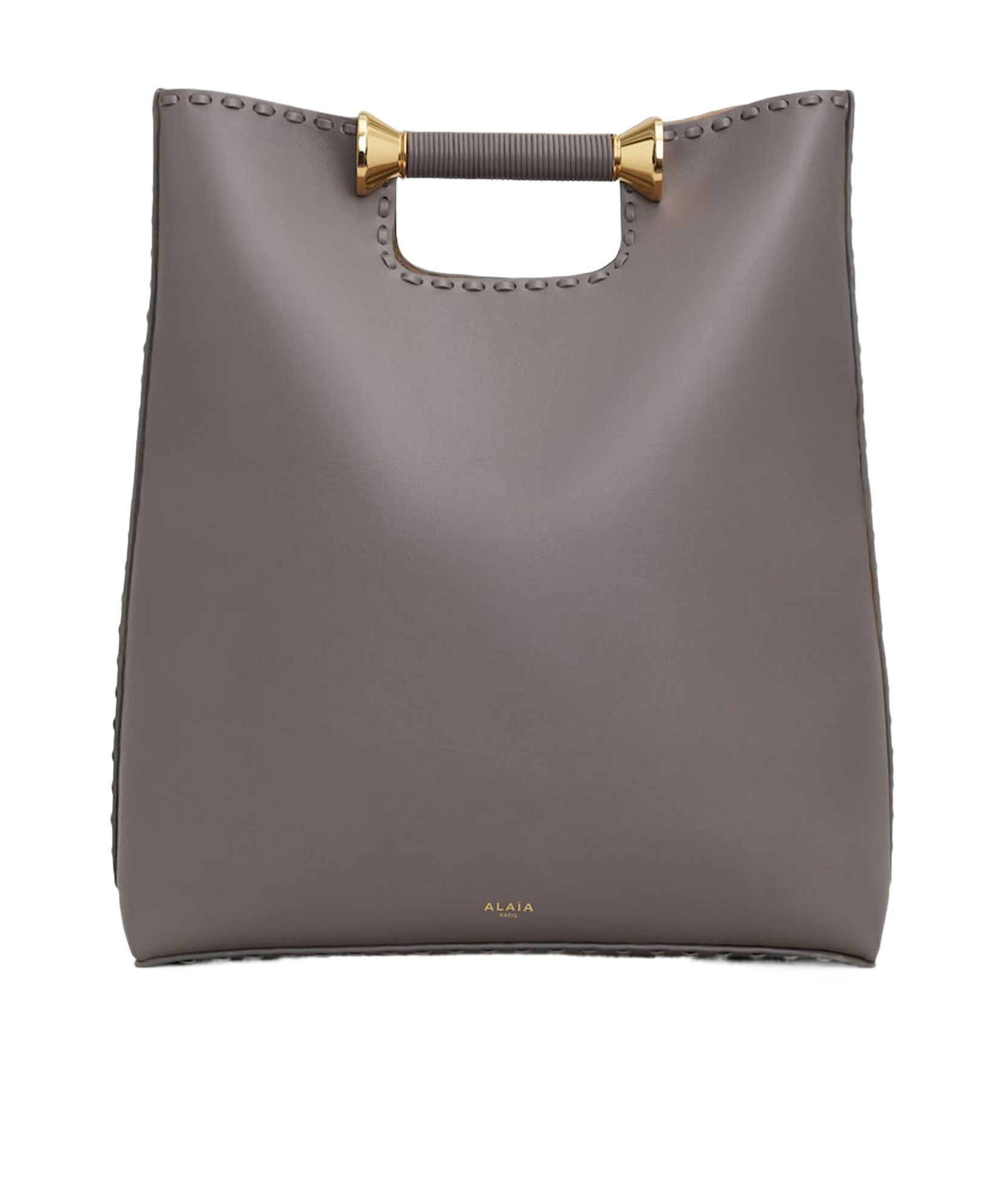 Alaïa Tote Bag Bobine In Calfskin In Gray