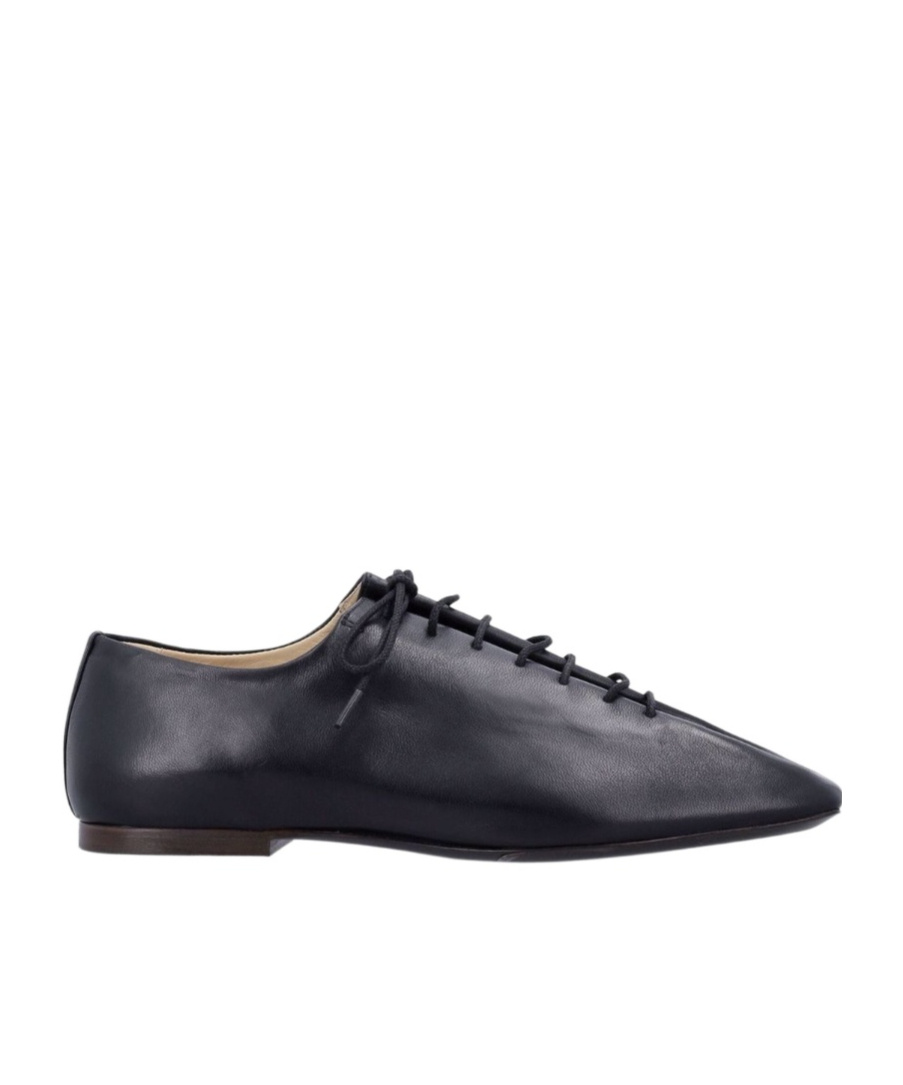 Lemaire Souris Leather Lace-up Derby Shoes In Black