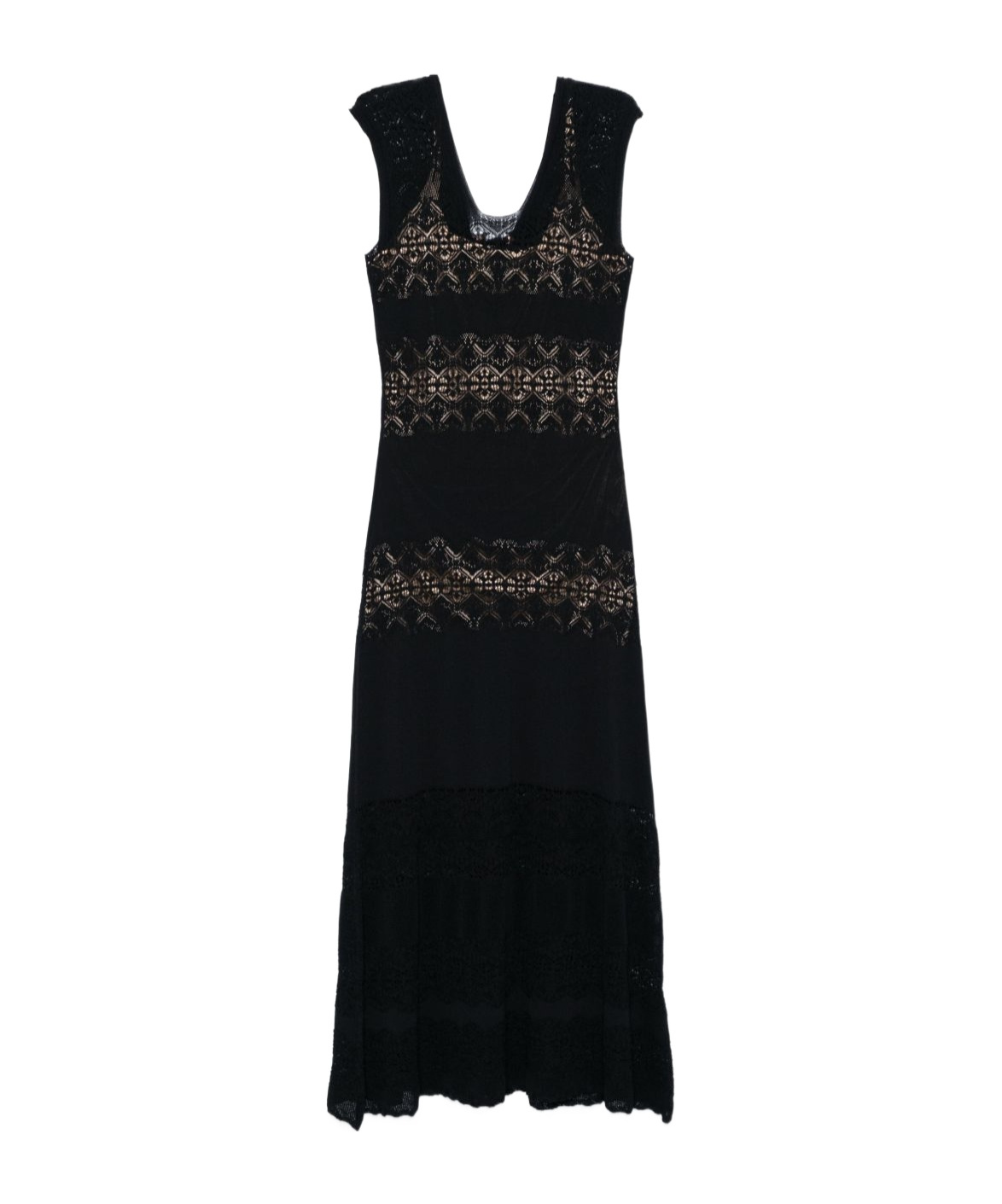 Twinset Crochet-detailed Maxi Dress