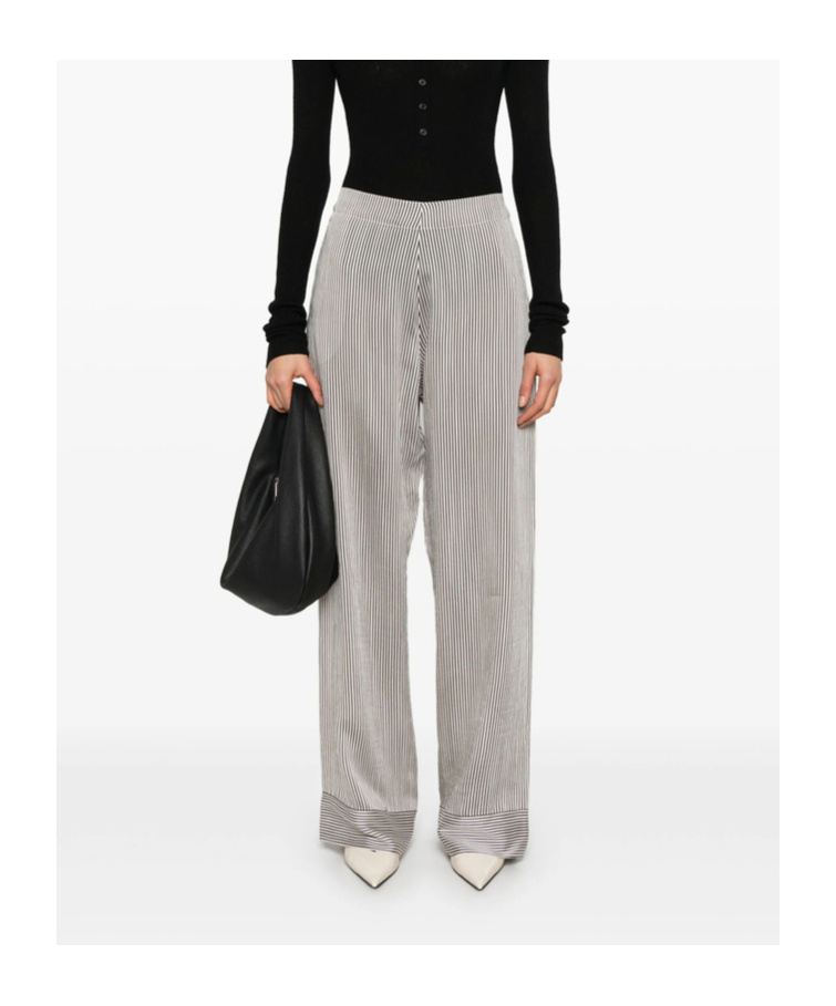 Fabiana Filippi Stripe Trousers In Gray