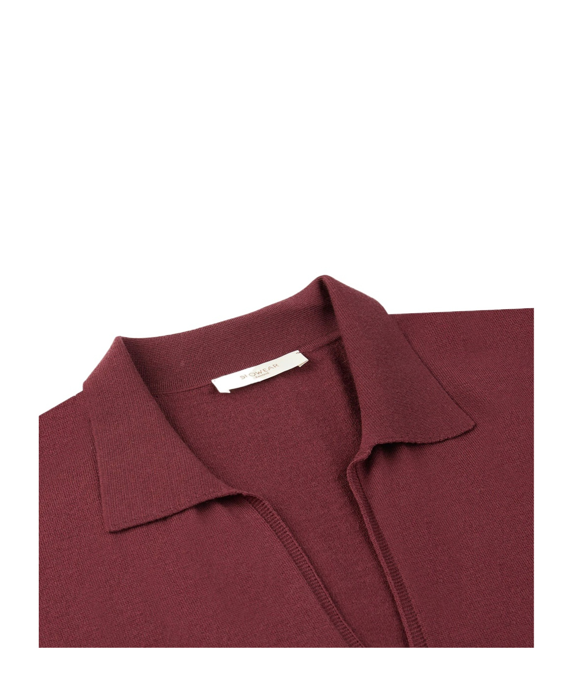 Zanone Wide Fit V Neck Polo Shirt In Flexwool Clothing In Burgundy