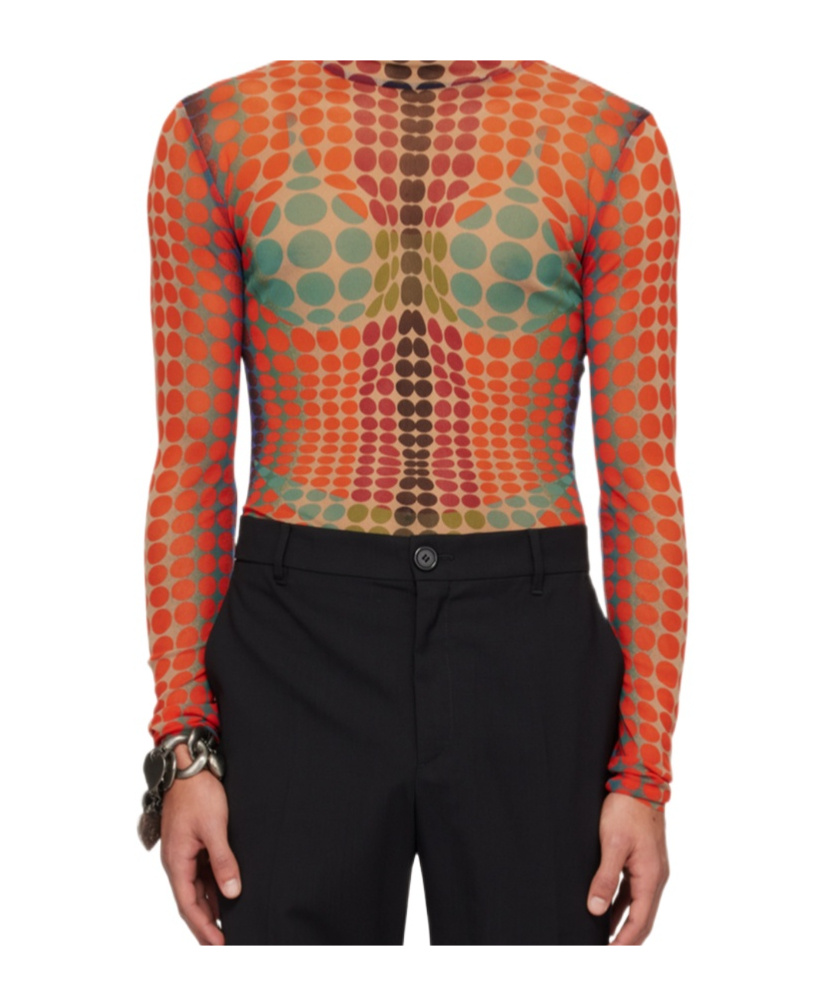 Jean Paul Gaultier Turtleneck T-shirt In Multi