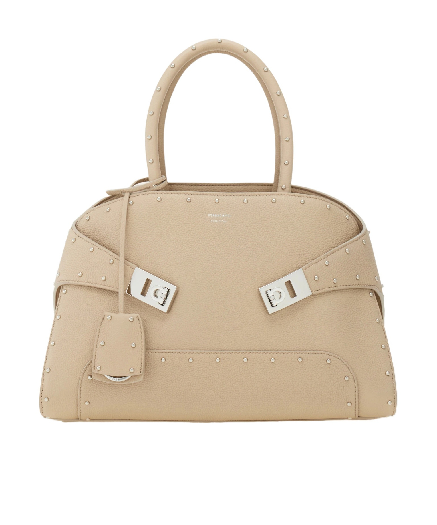 Ferragamo Large Hug Tote With Spike Embellished