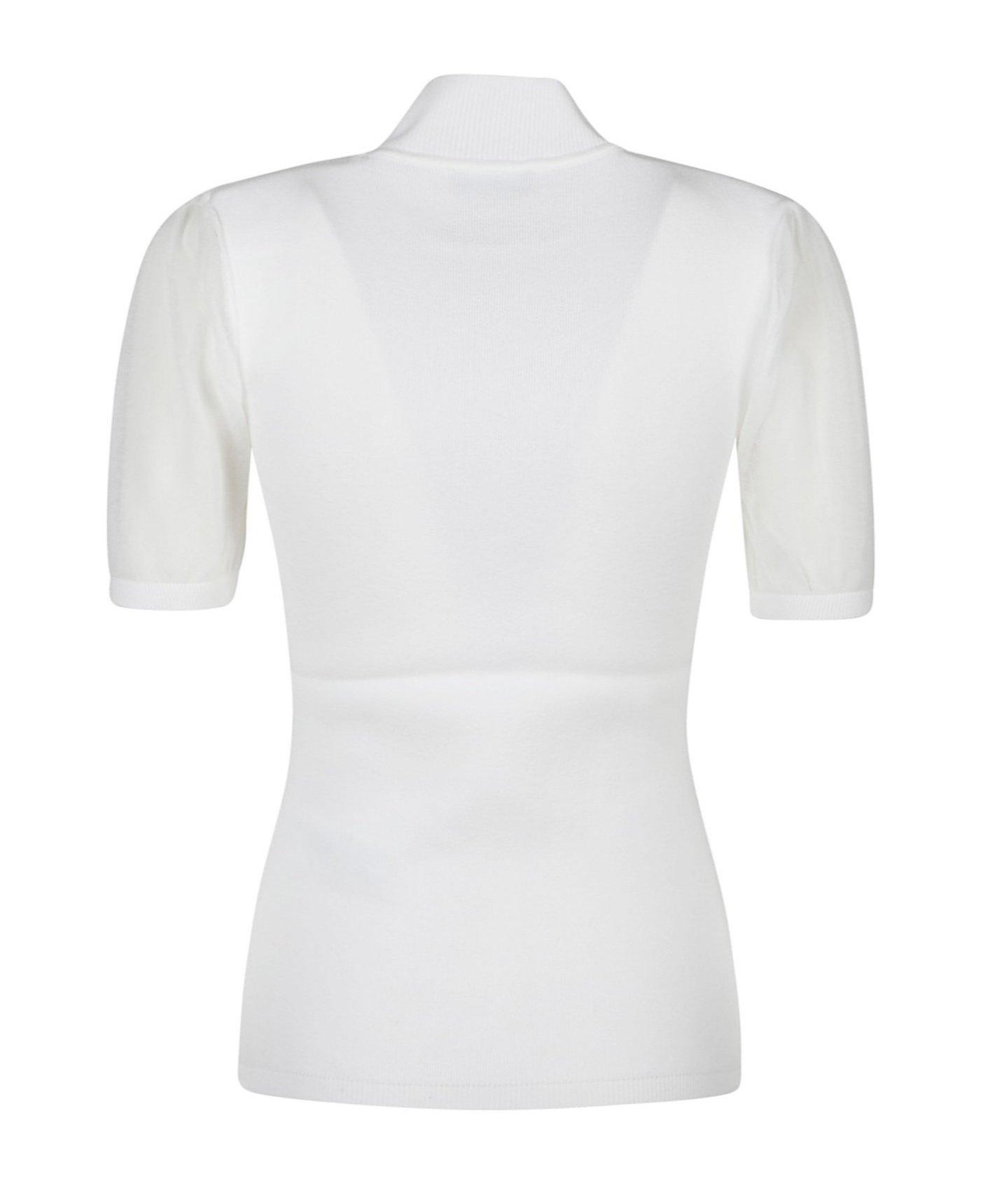 Elisabetta Franchi High-collared Top In White