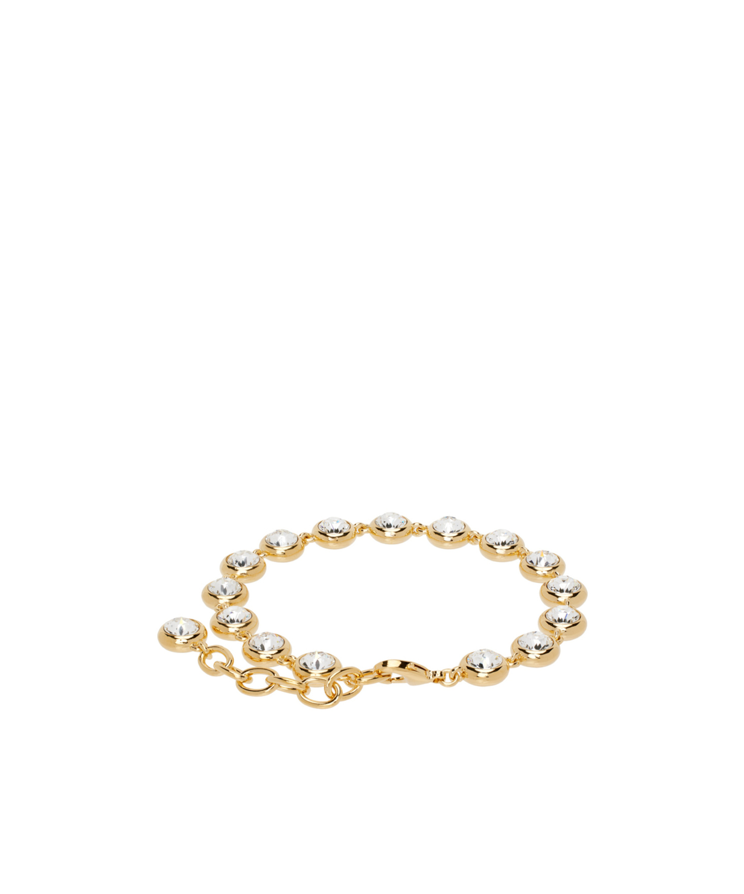 Amina Muaddi Iris Diamond Ankle Chain In Yellow