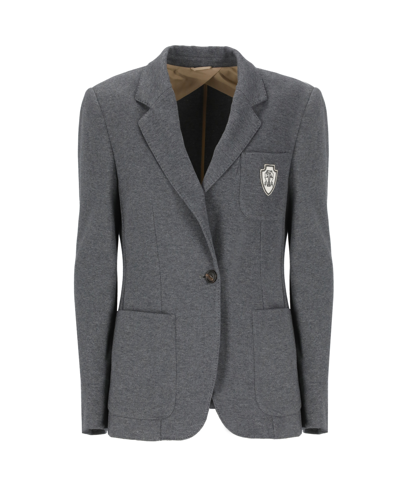 Brunello Cucinelli Badge-detail Blazer In Black