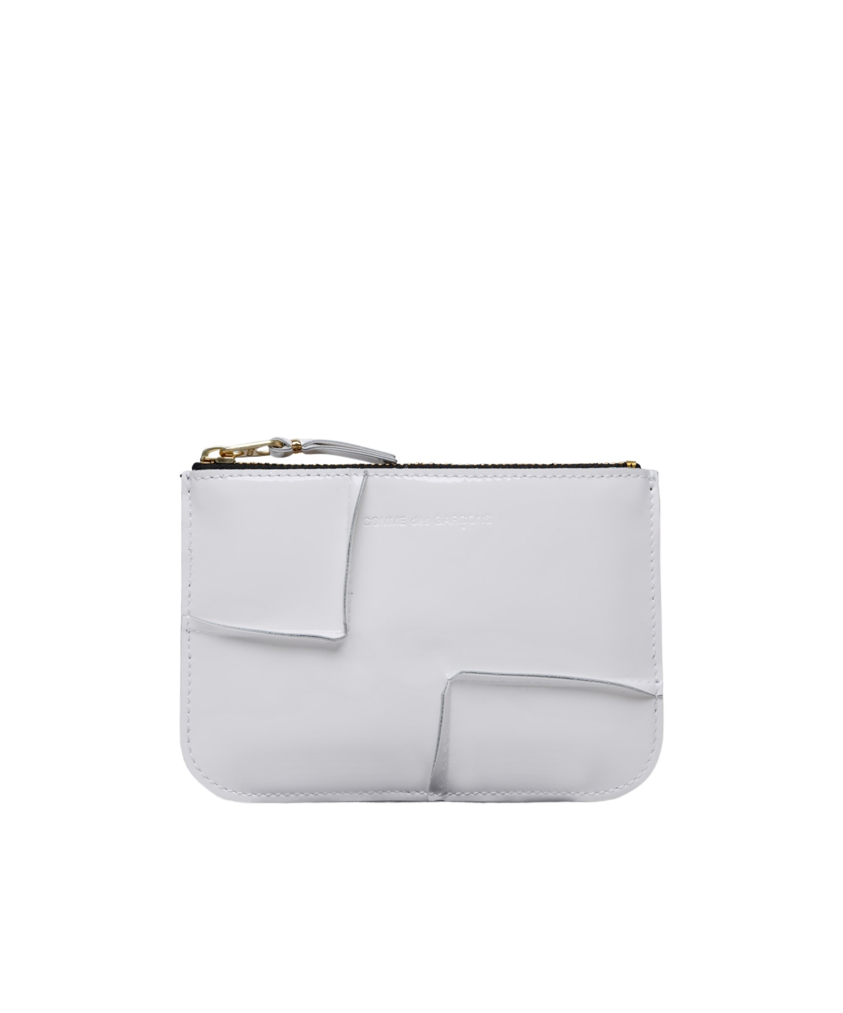 Comme Des Garçons Wallet Cdg Reversed Hem Serie Zipped Wallet In White