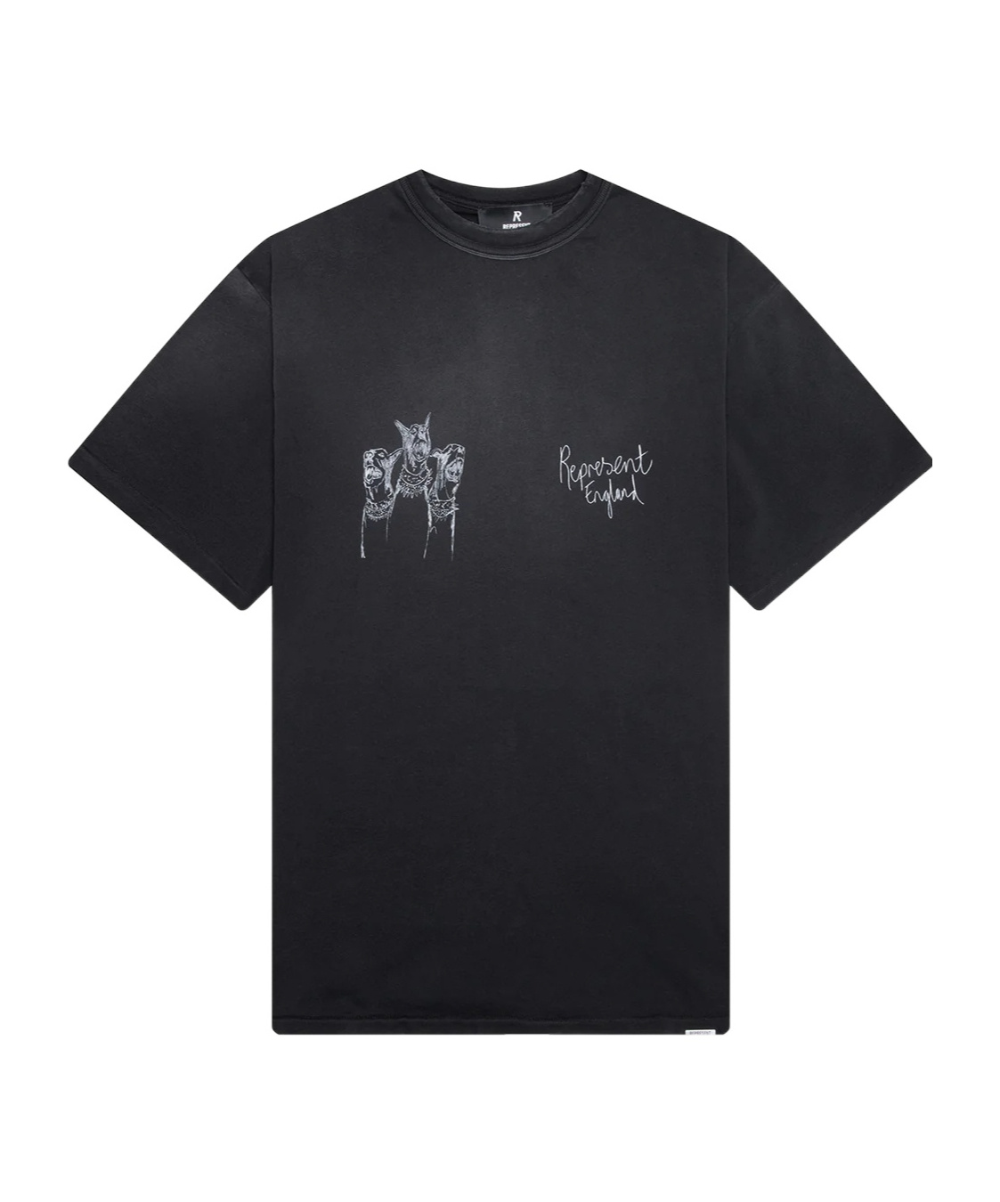Represent Graphic Print Crewneck Short Sleeve T-shirt In Black