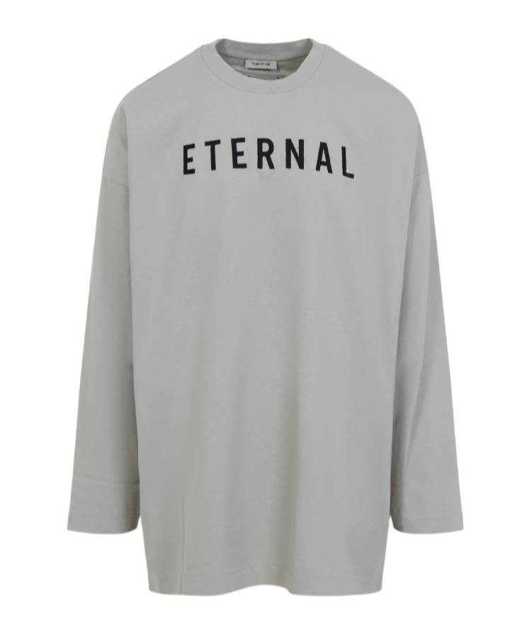 Fear Of God Dove Grey Cotton Eternal Long Sleeve Tee In Gray