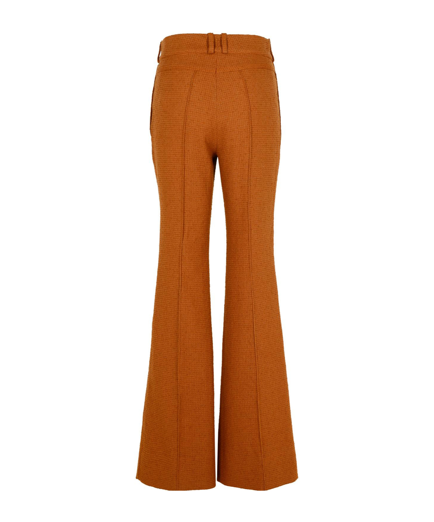 Patou Wool Blend Flare Pants In Brown